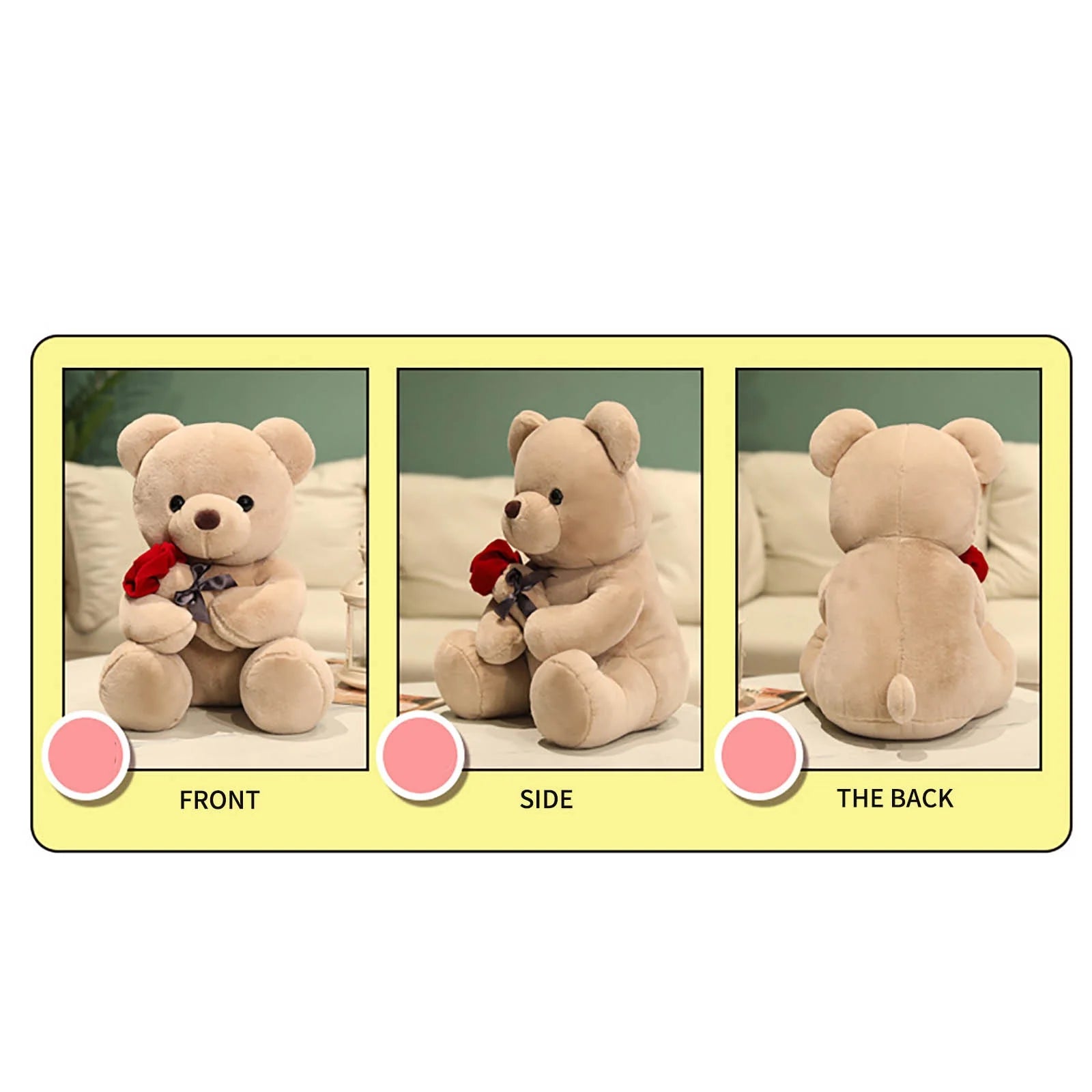 Adorable Plush Teddy Bear - Stuffed Animal Toy for Valentines Day Gift and Party Decoration