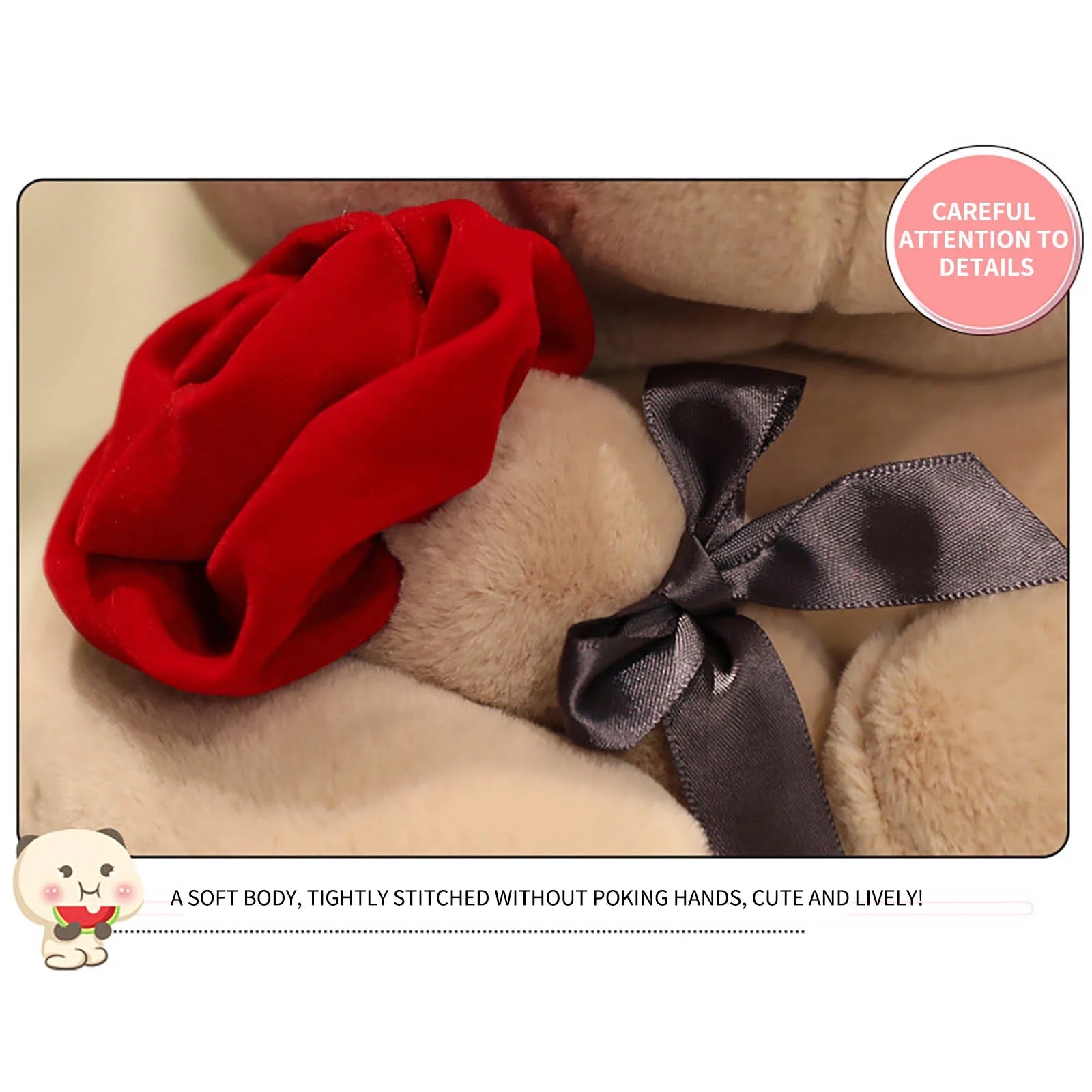 Adorable Plush Teddy Bear - Stuffed Animal Toy for Valentines Day Gift and Party Decoration